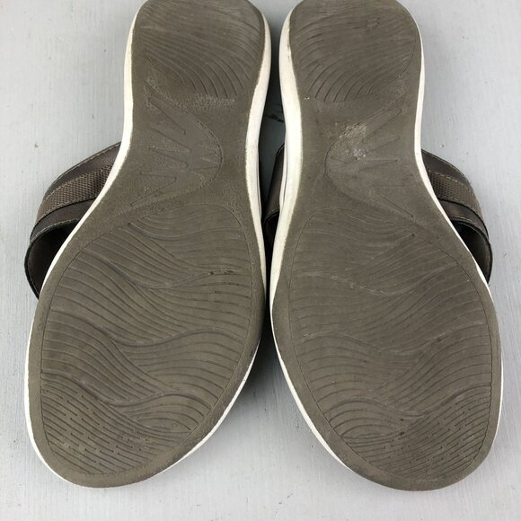 Earth Spirit Women's Size 8 Brown Open Toe Slip On Flip Flops Sandals Toe Post - Picture 10 of 13